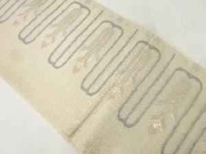 アンティーク　 紗 抽象花模様織出し袋帯（材料）